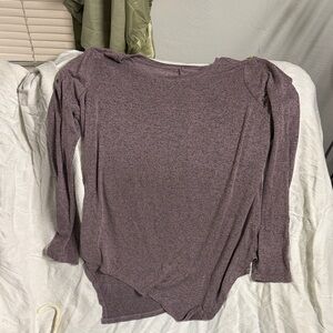 Heathered Plum Long Sleeve Top